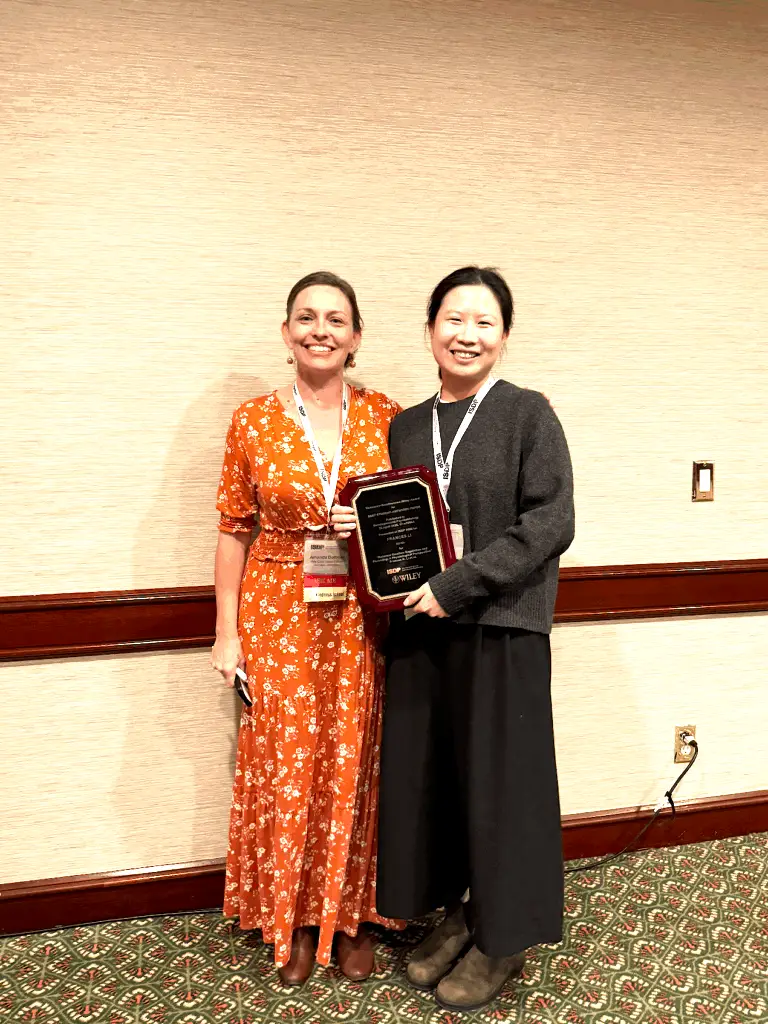 Hennessy-Smotherman-Wiley Award for BEST STUDENT-AUTHORED PAPER Published in Developmental Psychobiology 22 April 2025, 67:e70044 Presented at ISDP 2022 to FRANCES LI for “Maternal Emotion Regulation and Parenting: A Physiological Perspective” Frances H. Li et al. International Society for Developmental Psychobiology